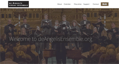 Desktop Screenshot of deangelisensemble.org